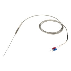 FTARP08 J type 1*100mm 321 stainless steel flexible probe 1.5m metal screening cable thermocouple temperature sensor