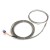 FTARP08 J type 2*1000mm 321 stainless steel flexible probe 3m metal screening cable sheathed thermocouple temperature sensor