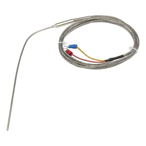 FTARP08 J type 2*200mm 321 stainless steel flexible probe 1.5m metal screening cable sheathed thermocouple temperature sensor
