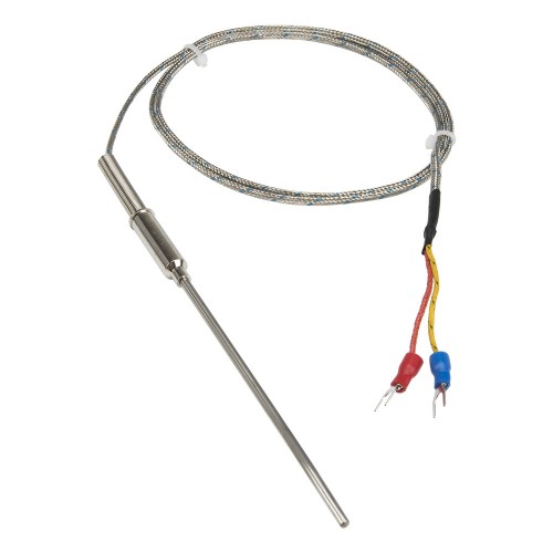 FTARP08 J type 3*100mm 321 stainless steel flexible probe 1m metal screening cable thermocouple temperature sensor