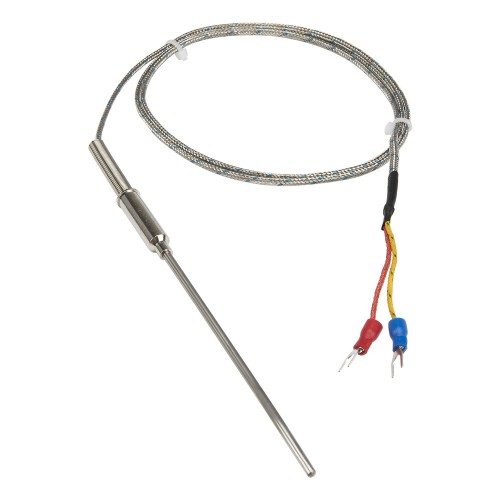 FTARP08 J type 3*100mm 321 stainless steel flexible probe 1m metal screening cable sheathed thermocouple temperature sensor