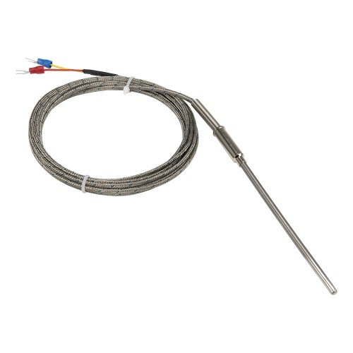 FTARP08 J type 4*100mm 321 stainless steel flexible probe 3m metal screening cable sheathed thermocouple temperature sensor