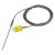 FTARP08 K type 2*100mm 316L stainless steel flexible probe 2m metal screening cable with small yellow plug thermocouple temperature sensor