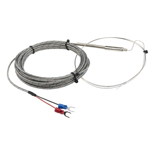 FTARP08 K type 0.5*1000mm 321 stainless steel flexible probe 5m metal screening cable sheathed thermocouple temperature sensor