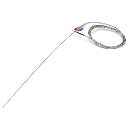 FTARP08 K type 1.5*300mm 321 stainless steel flexible probe 2m metal screening cable thermocouple temperature sensor