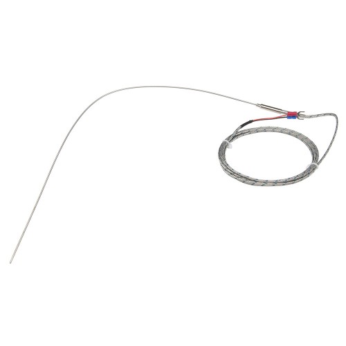 FTARP08 K type 1.5*400mm 321 stainless steel flexible probe 2m metal screening cable thermocouple temperature sensor