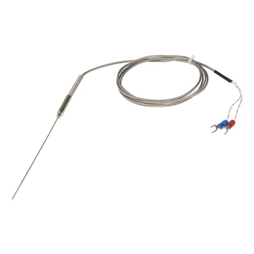 FTARP08 K type 1*100mm 321 stainless steel flexible probe 1.5m metal screening cable thermocouple temperature sensor