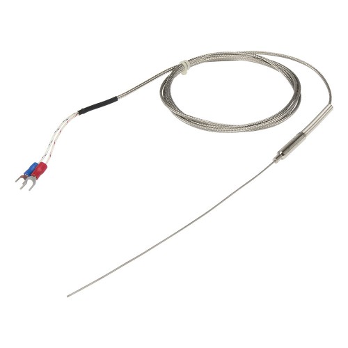 FTARP08 K type 1*150mm 321 stainless steel flexible probe 1.5m metal screening cable thermocouple temperature sensor