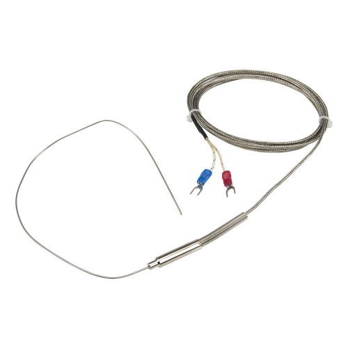 FTARP08 K type 1*300mm 321 stainless steel flexible probe 1.5m metal screening cable sheathed thermocouple temperature sensor