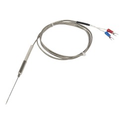 FTARP08 K type 1*50mm 321 stainless steel flexible probe 1m metal screening cable sheathed thermocouple temperature sensor