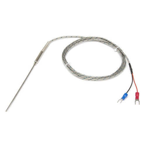 FTARP08 K type 2*100mm 321 stainless steel flexible probe 1.5m metal screening cable thermocouple temperature sensor