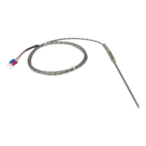 FTARP08 K type 3*100mm 321 stainless steel flexible probe 1.5m metal screening cable thermocouple temperature sensor
