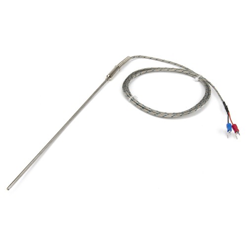 FTARP08 K type 3*200mm 321 stainless steel flexible probe 1.5m metal screening cable thermocouple temperature sensor