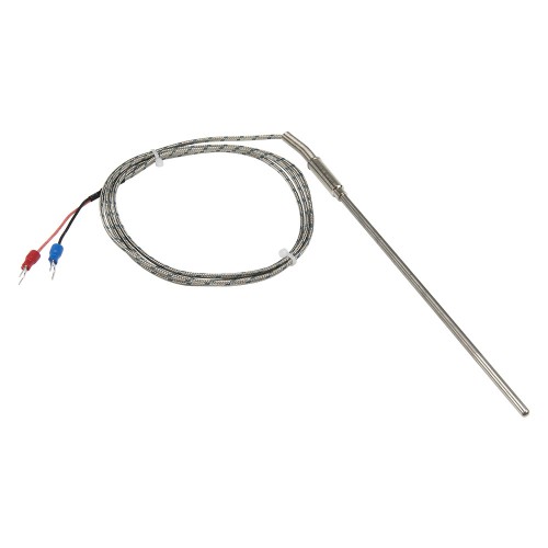 FTARP08 K type 4*150mm 321 stainless steel flexible probe 1.5m metal screening cable thermocouple temperature sensor
