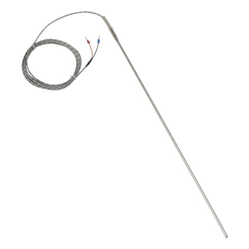 FTARP08 K type 4*400mm 321 stainless steel flexible probe 3m metal screening cable pins terminals sheathed thermocouple temperature sensor