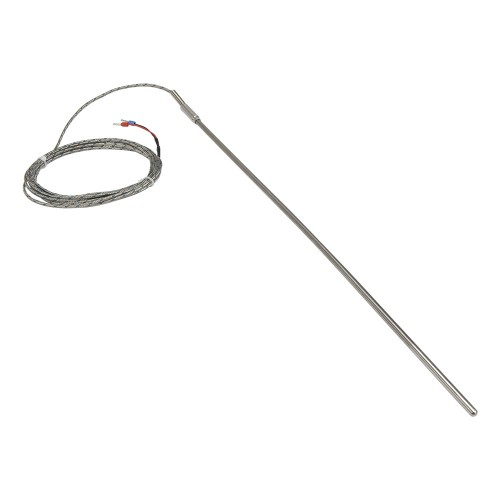 FTARP08 K type 5*400mm 321 stainless steel flexible probe 3m metal screening cable pins terminals thermocouple temperature sensor