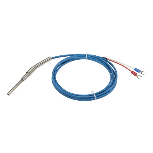 FTARP08 K type 5*40mm 321 stainless steel flexible probe 2m compensated fibreglass braided cable thermocouple temperature sensor