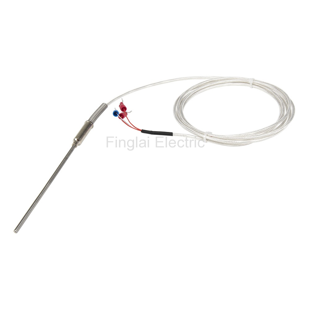M12 PT100 200mm Stainless Steel Probe 3 Wire 1m RTD Cable Temperature Sensor ATF 