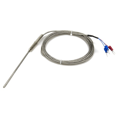 FTARP08 PT100 type A grade 3*100mm 321 stainless steel flexible probe 3m metal screening cable RTD temperature sensor