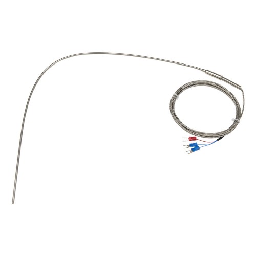 FTARP08 PT100 type A grade 3*500mm 321 stainless steel flexible probe 2m metal screening cable sheathed RTD temperature sensor