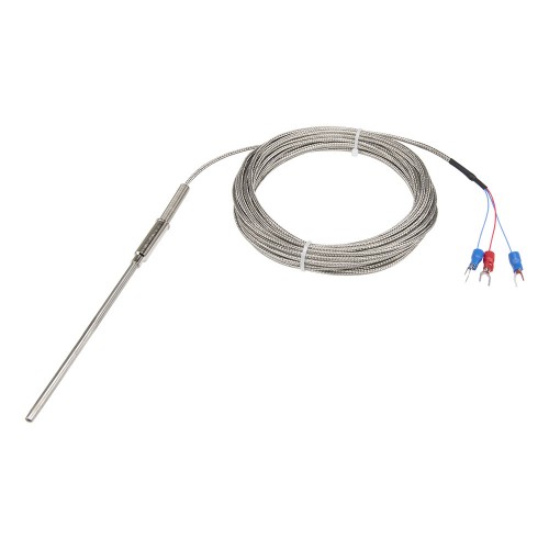 FTARP08 PT100 type A grade 4*100mm 321 stainless steel flexible probe 7m metal screening cable sheathed RTD temperature sensor