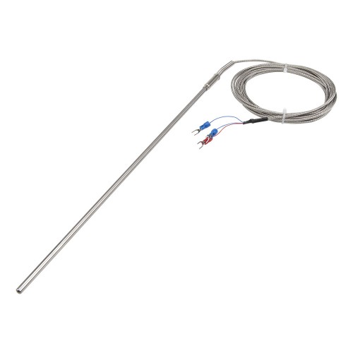 FTARP08 PT100 type A grade 5*300mm 321 stainless steel flexible probe 4m metal screening cable sheathed RTD temperature sensor