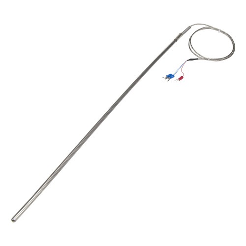 FTARP08 PT100 type A grade 6*500mm 321 stainless steel flexible probe 1m metal screening cable RTD temperature sensor