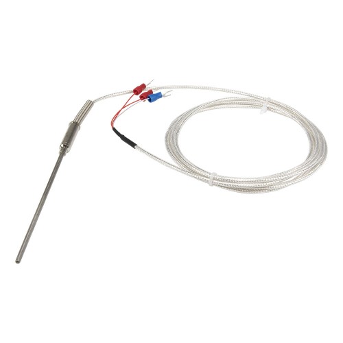 FTARP08 PT100 type B grade 3*100mm 321 stainless steel flexible probe 2m FEP cable sheathed RTD temperature sensor