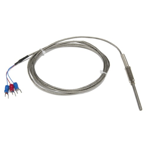 FTARP08 PT100 type B grade 4*50mm 321 stainless steel flexible probe 2m metal screening cable RTD temperature sensor