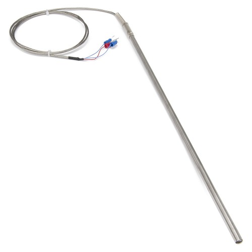 FTARP08 PT100 type B grade 6*300mm 321 stainless steel flexible probe 1m metal screening cable RTD temperature sensor