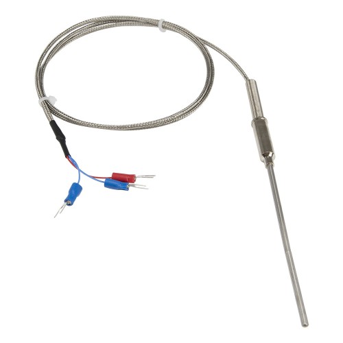FTARP08 PT1000 type A grade 3*100mm 321 stainless steel flexible probe 1m metal screening cable RTD temperature sensor