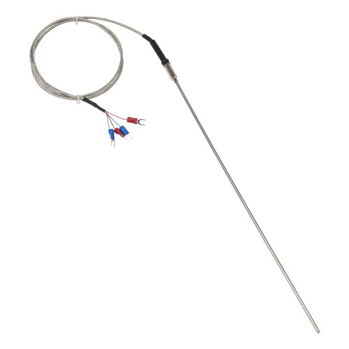 FTARP08 PT1000 type A grade 3*300mm 321 stainless steel flexible probe 4 wires 1m metal screening cable sheathed RTD temperature sensor