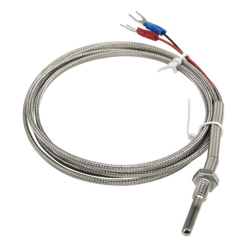FTARP09-K M6*1 grounded screw thread 30mm probe 1.5m metal cable K thermocouple temperature sensor