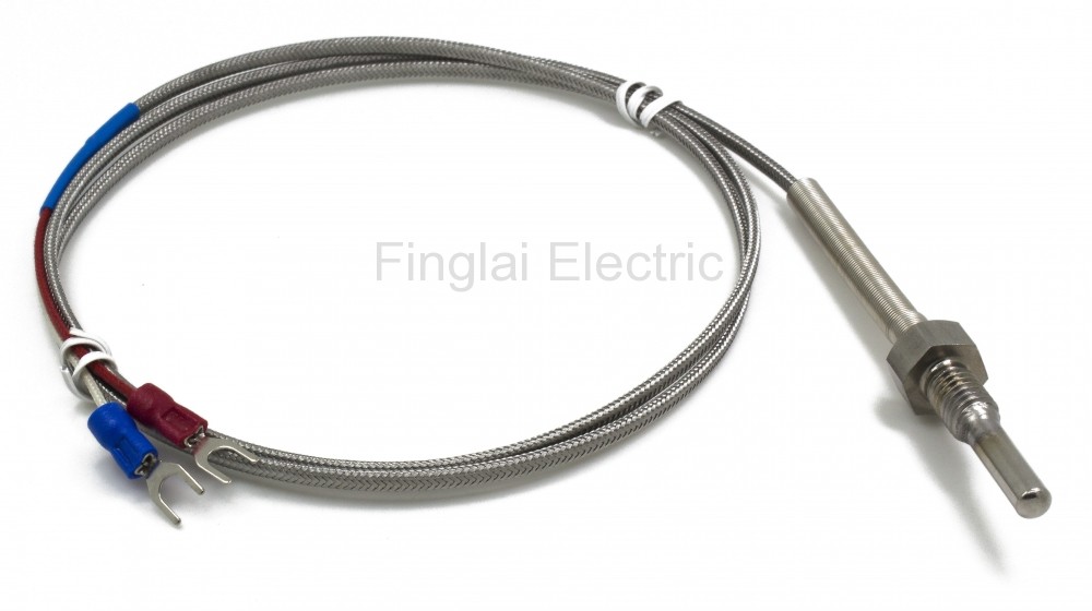 1M Cable K Type Screw Thermocouple Temperature Sensor Probe 6mm Thread 0-600℃ 