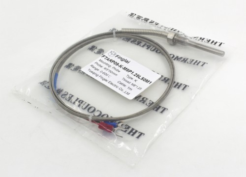 FTARP09-K M8*1.25 screw thread 50mm probe 1m metal cable K thermocouple temperature sensor
