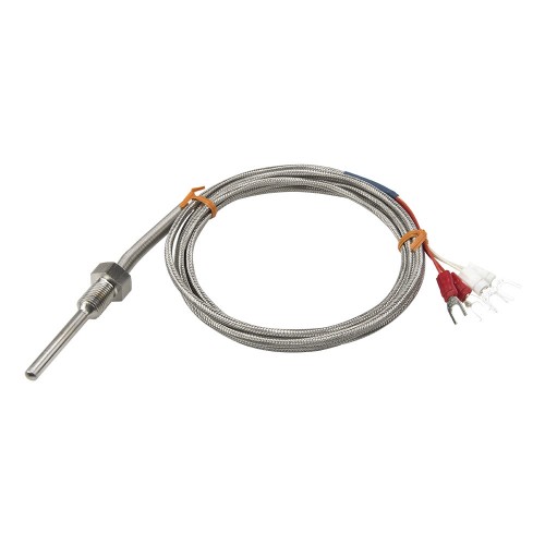 FTARP09 PT100 type A grade 316L M10*1 thread 5*50mm probe 2m high density metal screening cable 4 wires RTD temperature sensor