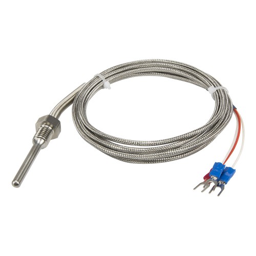 FTARP09 PT100 type M10*1.5 screw thread 5*50mm probe 2m high density metal screening cable RTD temperature sensor