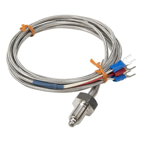 FTARP09 PT100 type PT M10*1mm thread 5*20mm probe 2m high density metal screening cable RTD temperature sensor