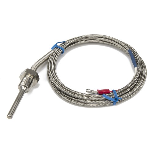 FTARP09 PT100 type PT M12*1mm thread 5*50mm probe 2m high density metal screening cable RTD temperature sensor
