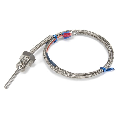 FTARP09 PT100 type PT M14*1.5mm thread 5*50mm probe 1m high density metal screening cable RTD temperature sensor