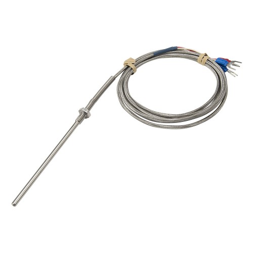 FTARP09 PT100 type M6*1 screw thread 4*100mm probe 2m high density metal screening cable RTD temperature sensor
