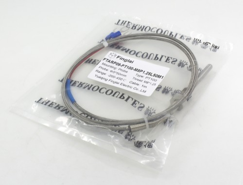 FTARP09 PT100 type PT M8*1.25mm thread 5*50mm probe 1m high density metal screening cable RTD temperature sensor