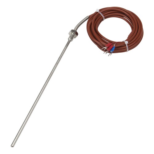FTARP09 PT1000 type M10*1 screw thread 5*250mm 201 stainless steel probe 5m silica gel cable RTD temperature sensor