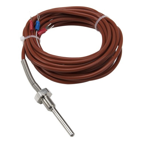 FTARP09 PT1000 type M10*1 screw thread 5*50mm 201 stainless steel probe 5m silica gel cable RTD temperature sensor