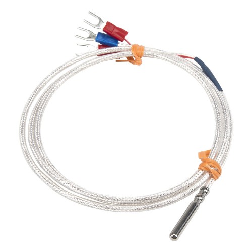 FTARP10 PT100 A grade 4*30mm roller groove probe 1m FEP cable waterproof oilproof anticorrosive type RTD temperature sensor