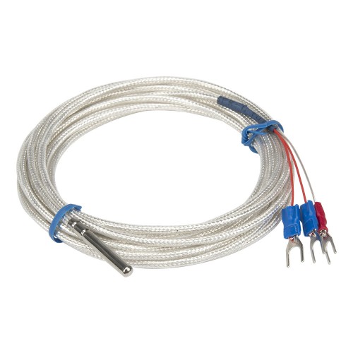 FTARP10 PT100 A grade 4*30mm roller groove probe 3m FEP cable waterproof oilproof anticorrosive type RTD temperature sensor