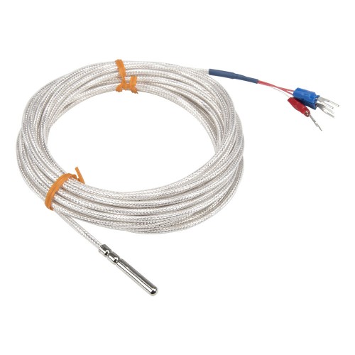 FTARP10 PT100 A grade 4*30mm roller groove probe 5m FEP cable waterproof oilproof anticorrosive type RTD temperature sensor