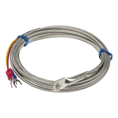FTARR02 J type 6mm inner diameter cold pressing nose 3m metal screening cable thermocouple temperature sensor