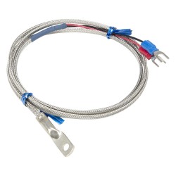 FTARR02 K type 4mm inner diameter cold pressing nose 1m metal screening cable thermocouple temperature sensor