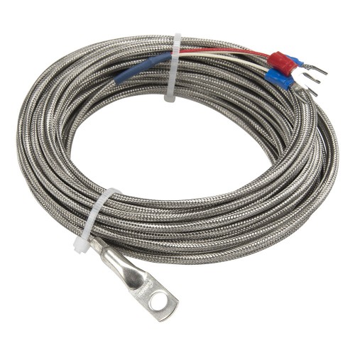 FTARR02 PT100 type 6mm inner diameter cold pressing nose 7m metal screening cable RTD temperature sensor